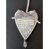Ornament Hanging Heart "Mom is a best friend..."