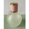 Perfume Bottle Frosted Round Glass with Pink Leather Cap