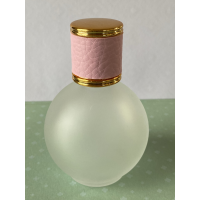 Perfume Bottle Frosted Round Glass with Pink Leather Cap