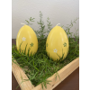 Fantastic Craft Painted Egg Candle Set of 2, Yellow
