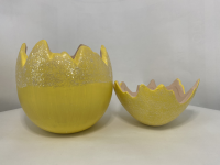 Home decoration - 8" Egg Shell Yellow