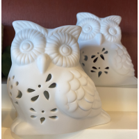 Candle Holder - Translucent Porcelain - Owl