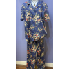 Pajama Set - Del Rossa Blue Chambray Flowers M