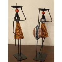 Candle Holders - Set of 2 Beaded Maasai