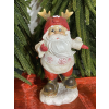 Christmas Resin Snowshoes Santa Figure with Antler Hat